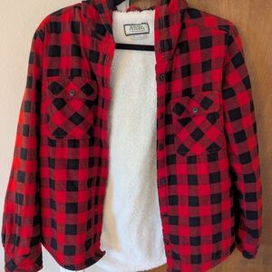 Boston Traders Red and Black Plaid Jacket